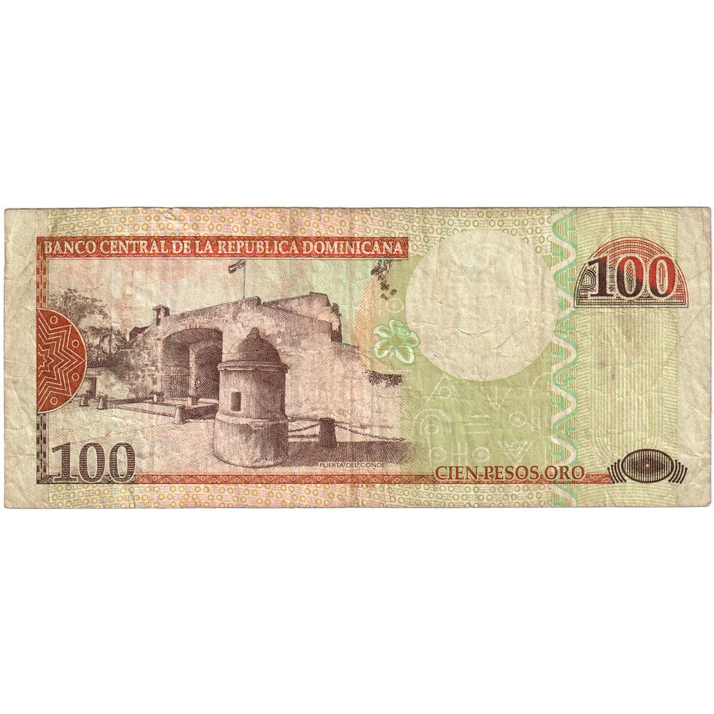 Dominikanska republika, 
  
  100 pesos oro, 
  
  VF (20-25)