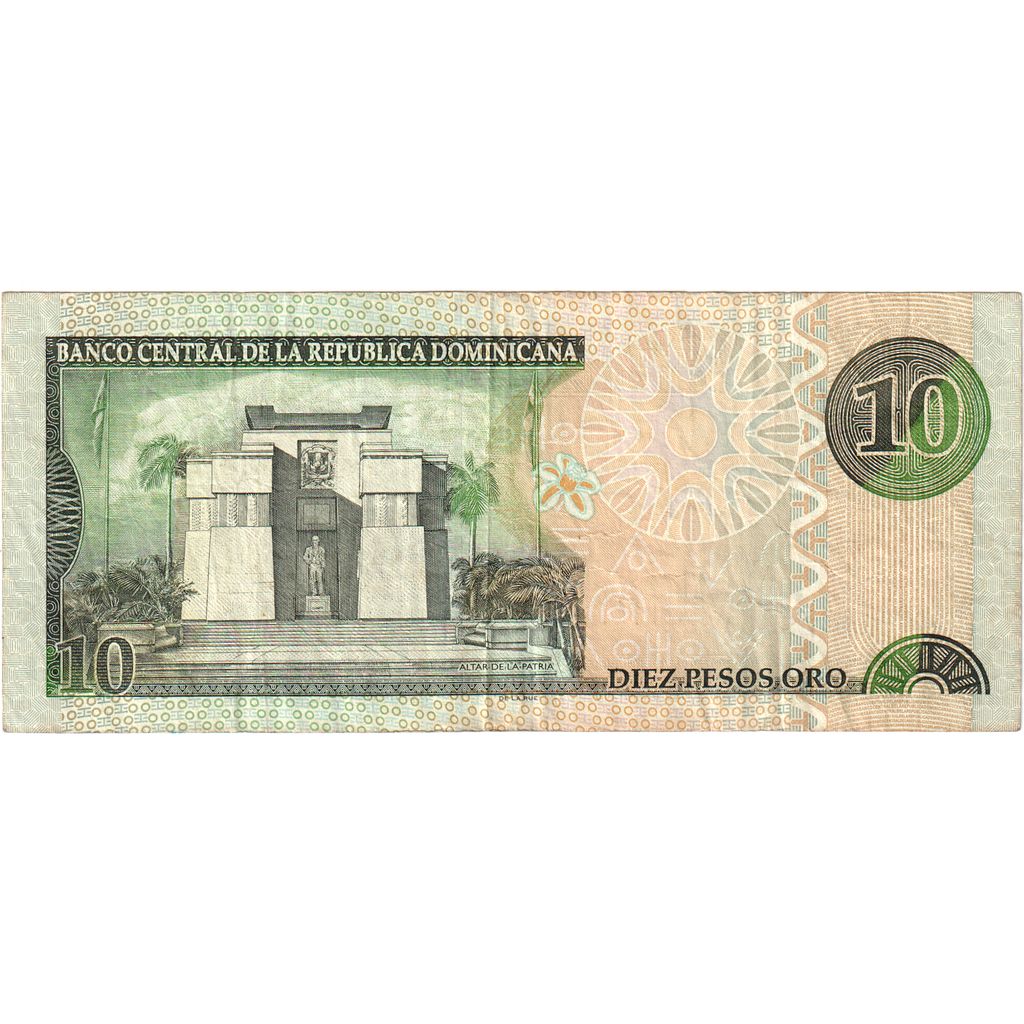 Dominikanska republika, 
  
  10 pesos oro, 
  
  EF (40-45)