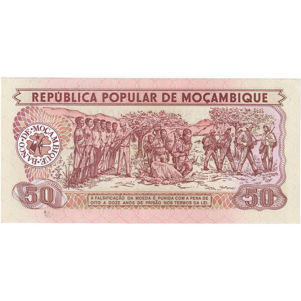 Mozambik, 
  
  50 Meticais, 
  
  1986-06-16