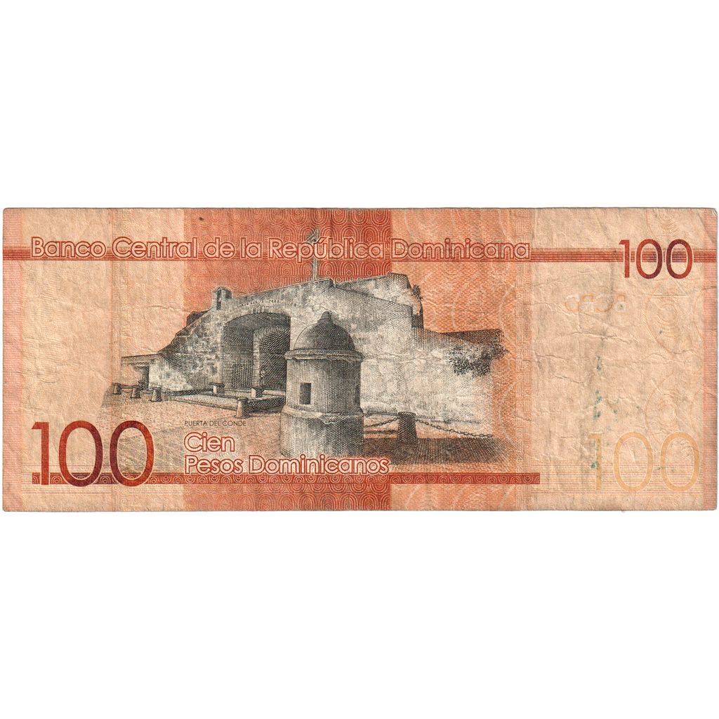 Dominikanska republika, 
  
  100 dominikanskih pesosov, 
  
  VF (20-25)