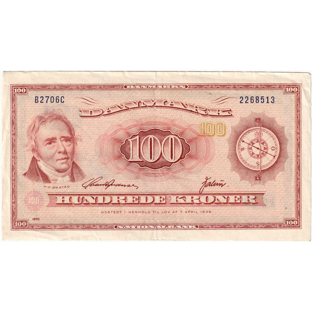 Danska, 
  
  100 kron, 
  
  EF (40-45)