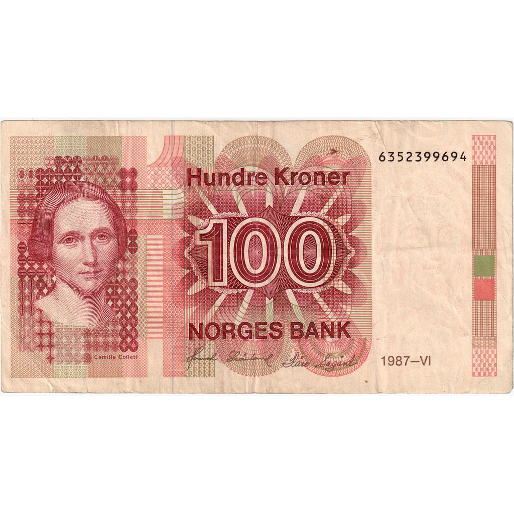 Norveška, 
  
  100 kron, 
  
  EF (40-45)