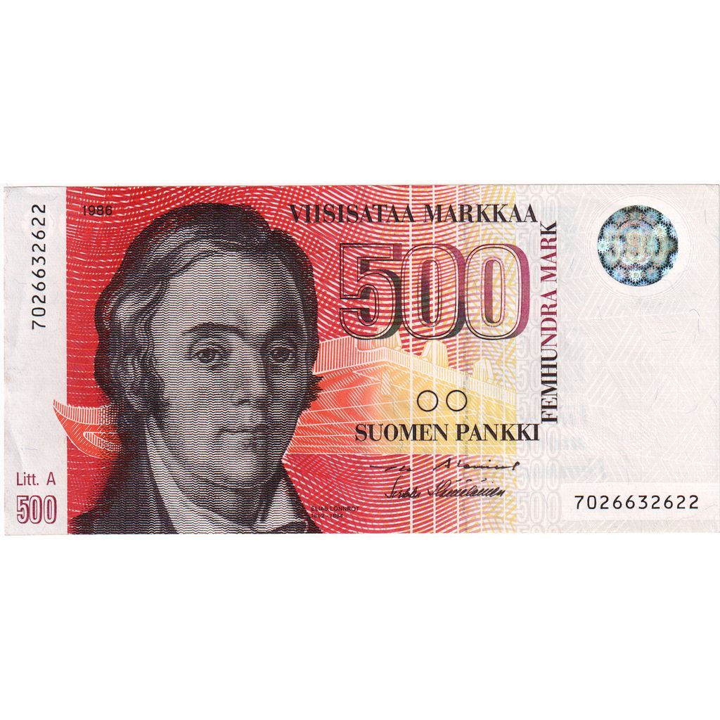 Finska, 
  
  500 mark, 
  
  AU (55-58)