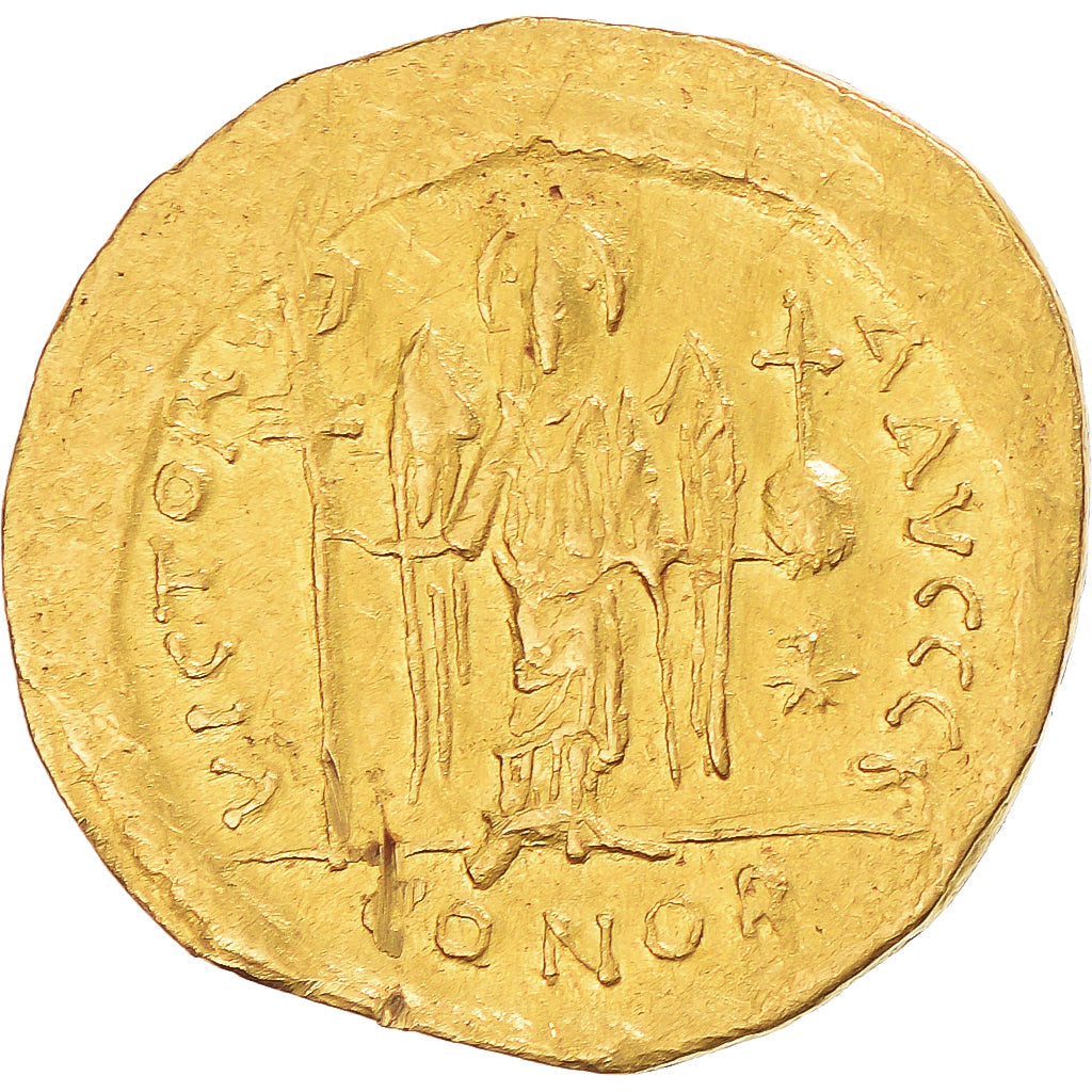 kovanec, 
  
  Justinijan I., 
  
  Solidus