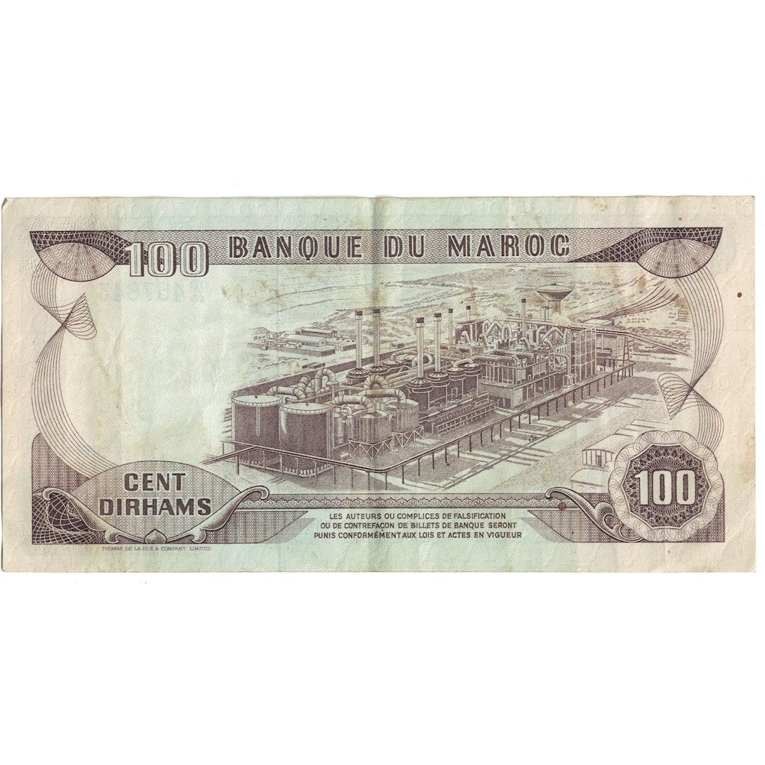 bankovec, 
  
  Maroko, 
  
  100 dirhamov