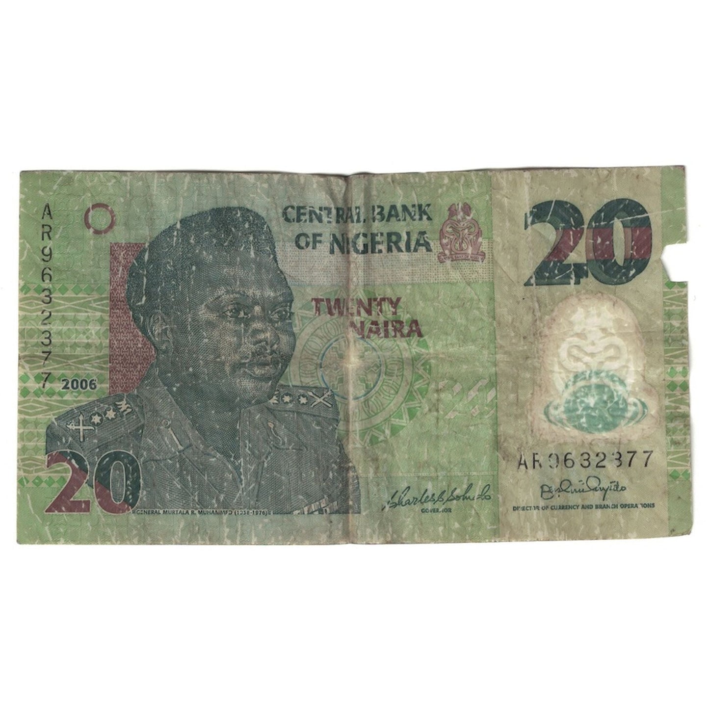 bankovec, 
  
  Nigerija, 
  
  20 Naira