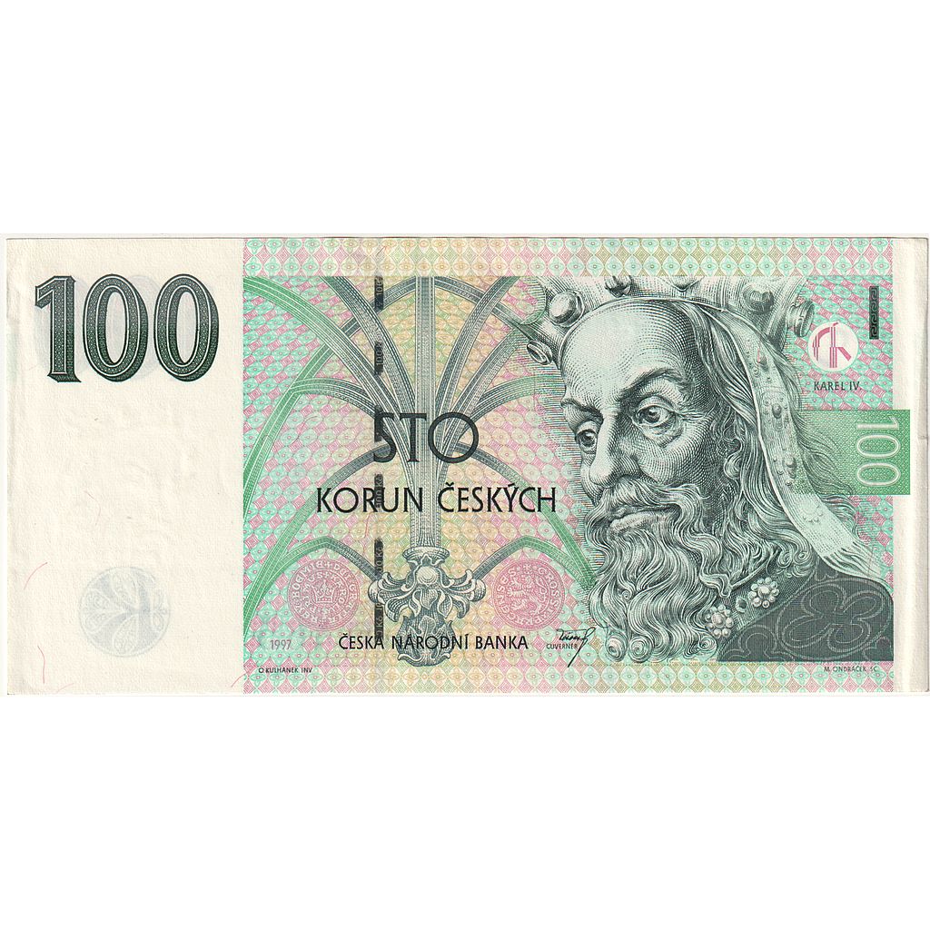 Češka, 
  
  100 korunov, 
  
  1997