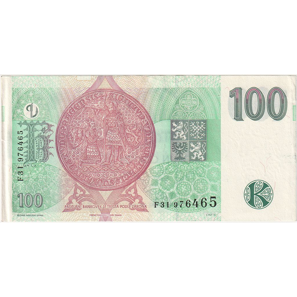 Češka, 
  
  100 korunov, 
  
  1997