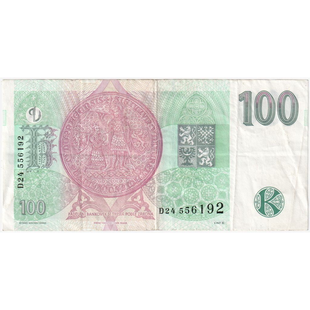 Češka, 
  
  100 korunov, 
  
  AU (55-58)