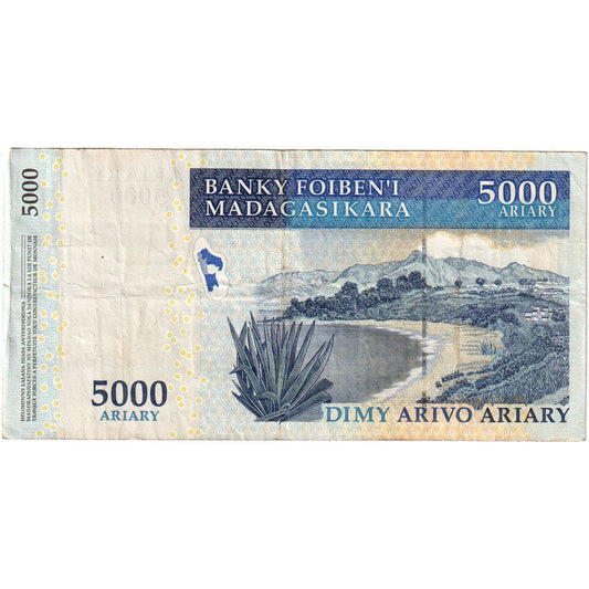 Madagaskar, 
  
  5000 ariarjev, 
  
  EF (40-45)