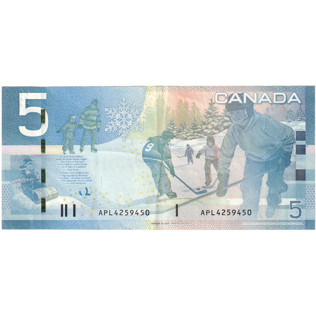 Kanada, 
  
  5 dolarjev, 
  
  AU (55-58)