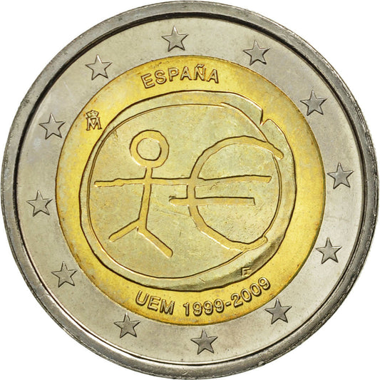 Španija, 
  
  2 evra, 
  
  10 Jahre evrov