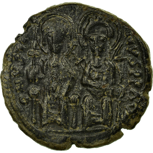 kovanec, 
  
  Justin II in Sofija, 
  
  Follis