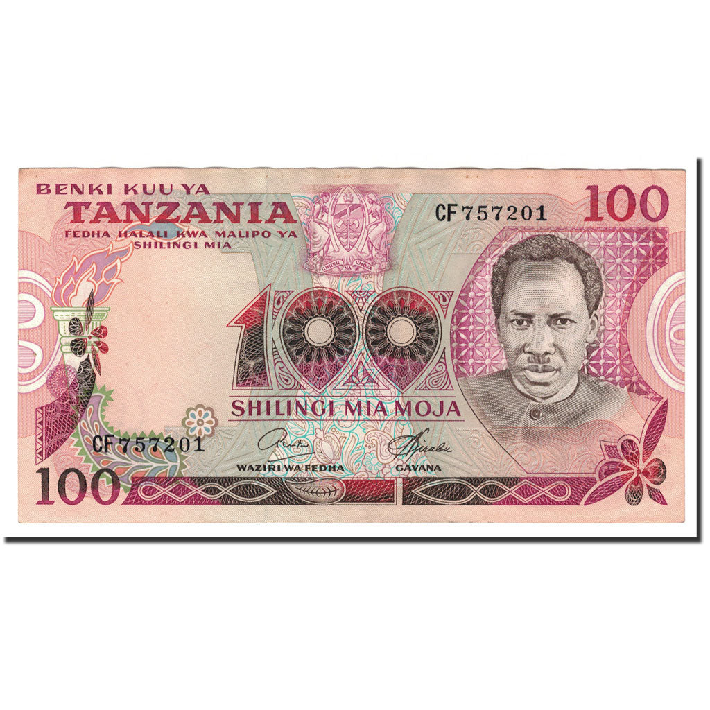 bankovec, 
  
  Tanzanija, 
  
  100 šilingov