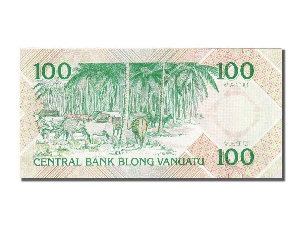 bankovec, 
  
  Vanuatu, 
  
  100 Vatu