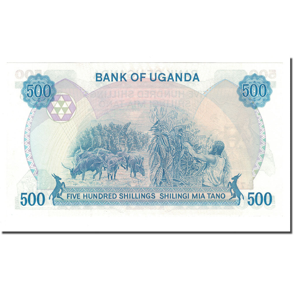 bankovec, 
  
  Uganda, 
  
  500 šilingov