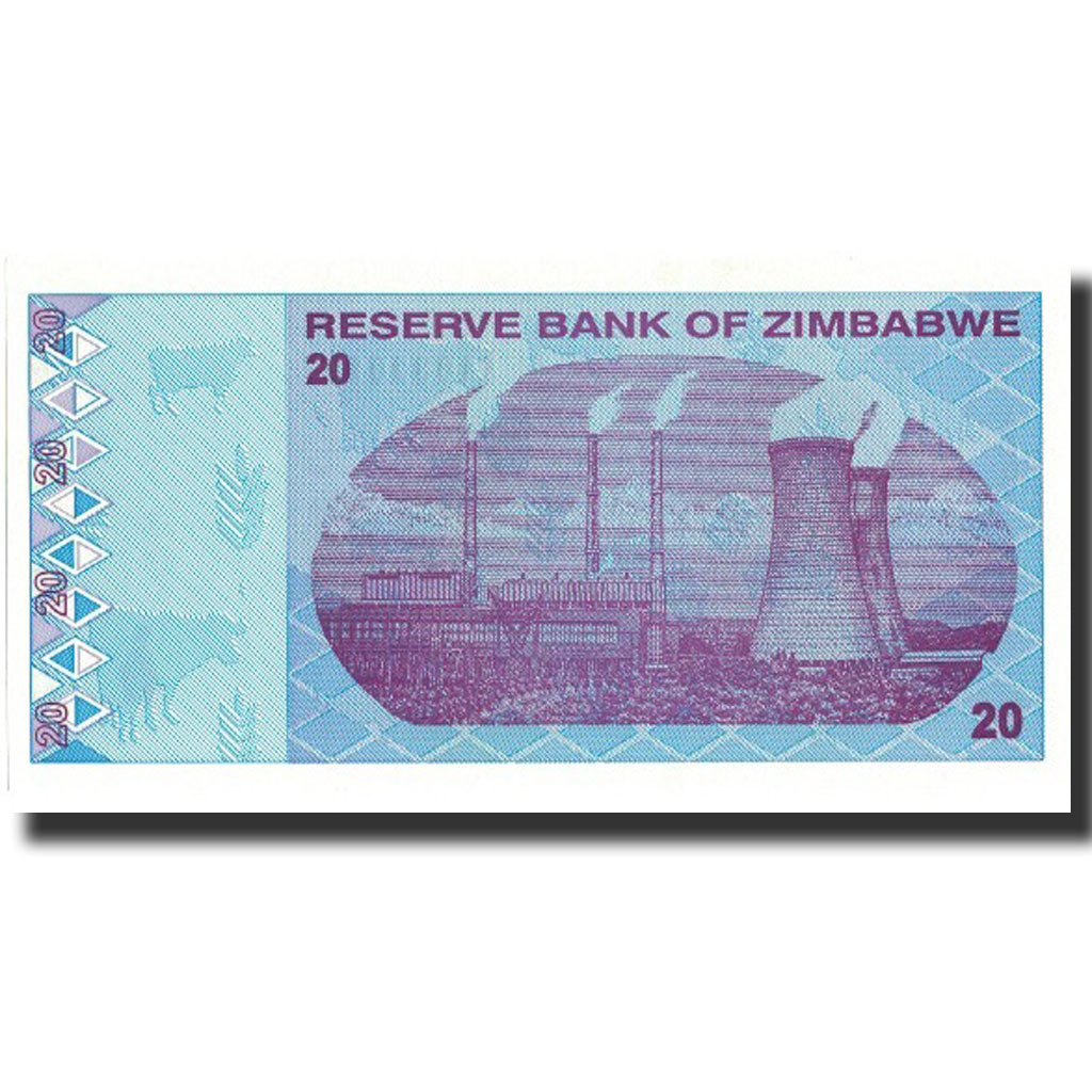 bankovec, 
  
  Zimbabve, 
  
  20 dolarjev