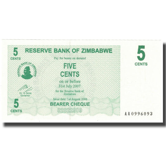 bankovec, 
  
  Zimbabve, 
  
  5 centov