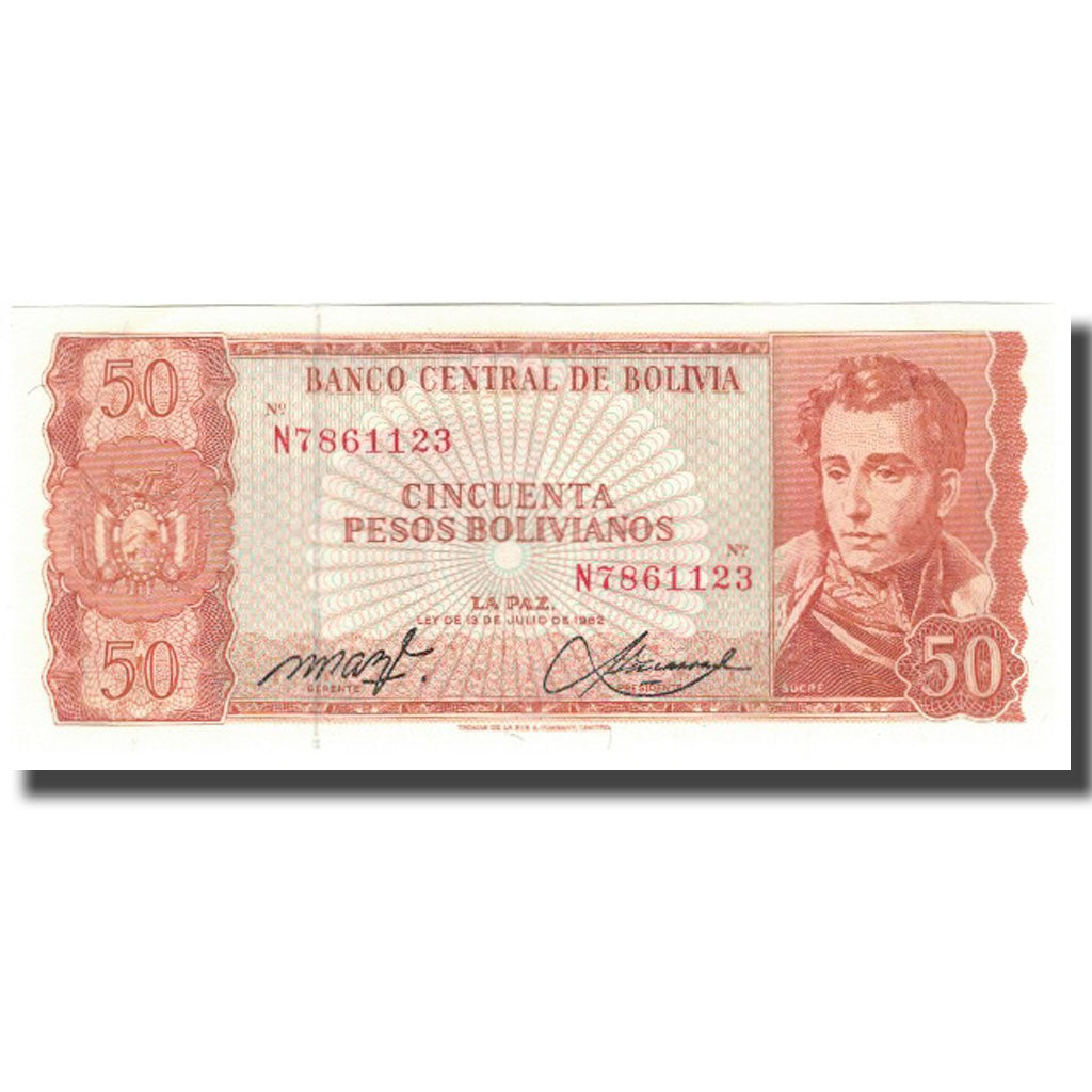 bankovec, 
  
  Bolivija, 
  
  50 bolivijskih pesosov