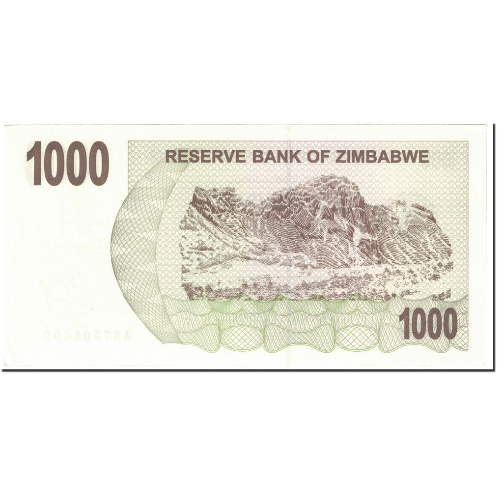 bankovec, 
  
  Zimbabve, 
  
  1000 dolarjev