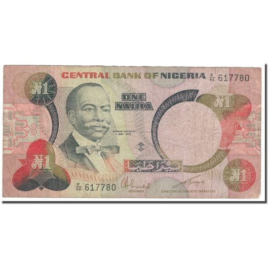 bankovec, 
  
  Nigerija, 
  
  1 Naira