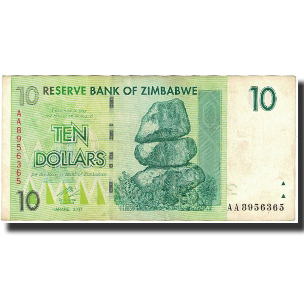 bankovec, 
  
  Zimbabve, 
  
  10 dolarjev