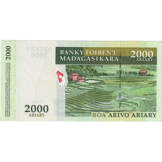 bankovec, 
  
  Madagaskar, 
  
  2000 Ariary