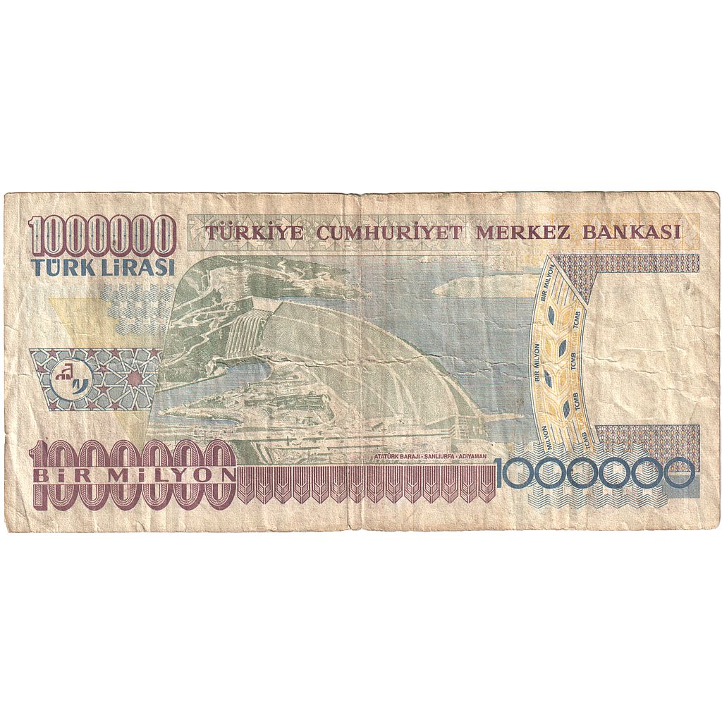 Turčija, 
  
  1000000 lir, 
  
  1970-10-14