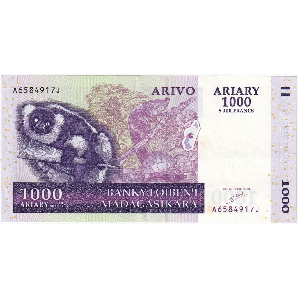 Madagaskar, 
  
  1000 ariarjev, 
  
  2004