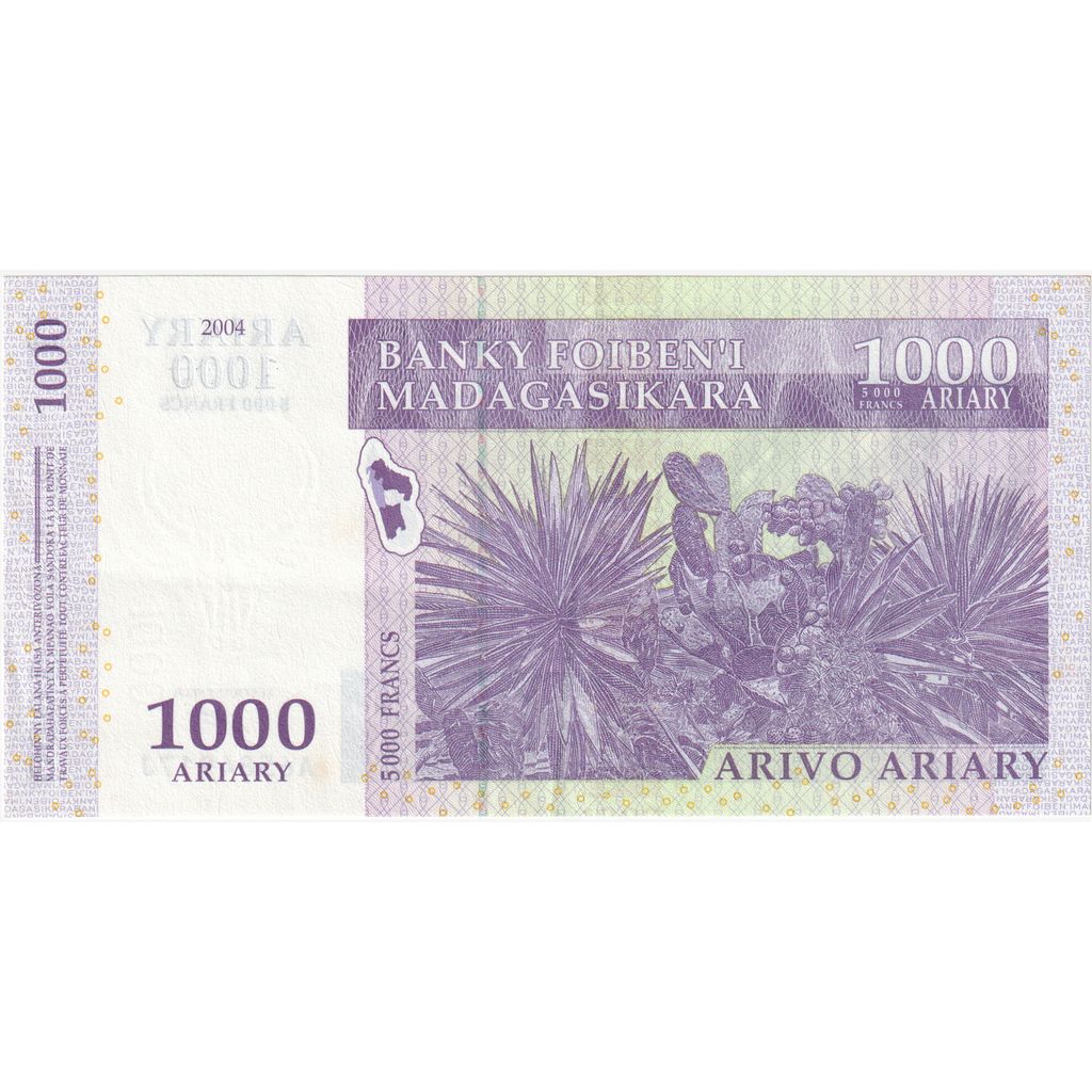 Madagaskar, 
  
  1000 ariarjev, 
  
  2004