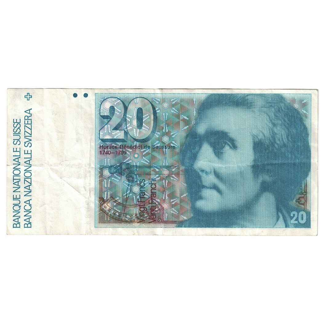 bankovec, 
  
  Švica, 
  
  20 frankov