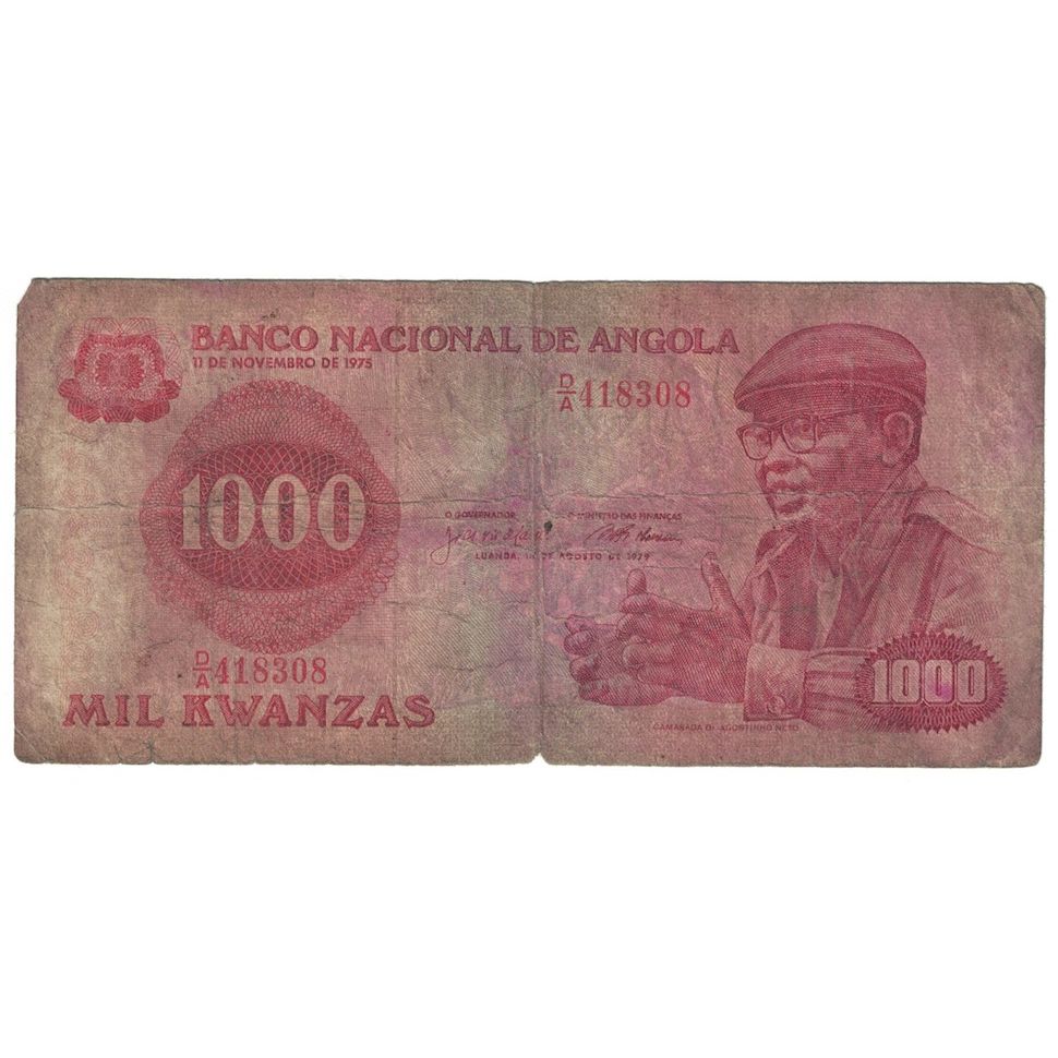 bankovec, 
  
  Angola, 
  
  1000 kvanz