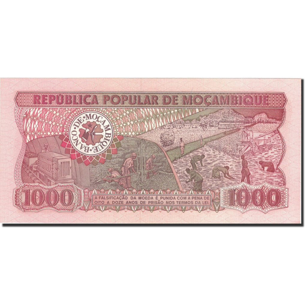 bankovec, 
  
  Mozambik, 
  
  1000 metikov