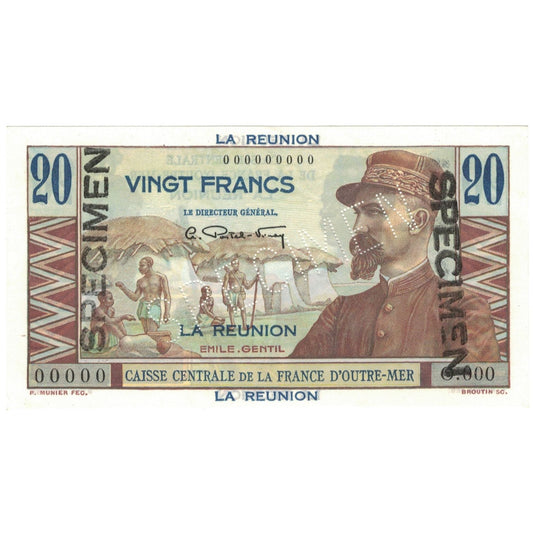 bankovec, 
  
  Réunion, 
  
  20 frankov