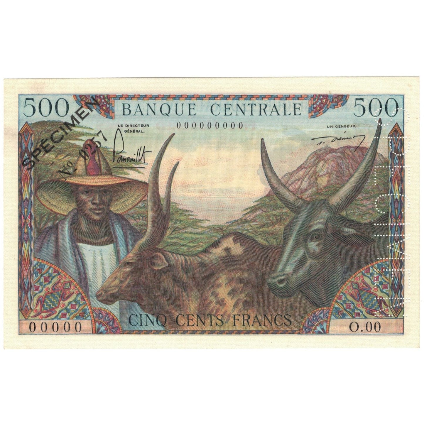 bankovec, 
  
  Kamerun, 
  
  500 frankov