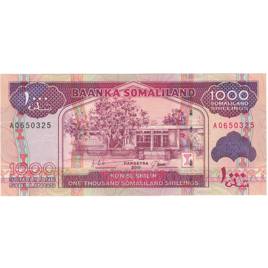 bankovec, 
  
  Somaliland, 
  
  1000 šilingov