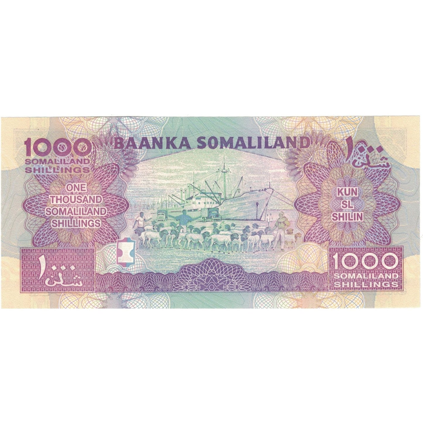 bankovec, 
  
  Somaliland, 
  
  1000 šilingov