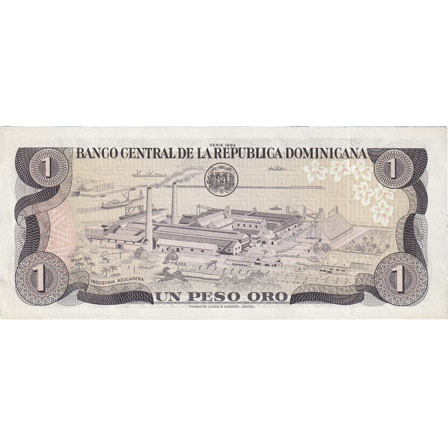 bankovec, 
  
  Dominikanska republika, 
  
  1 peso oro